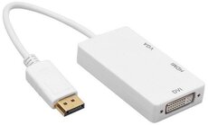 Переходник Orient DisplayPort (M) - HDMI/DVI-I/VGA (F) (C309W)