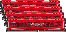 Оперативная память 16Gb DDR4 2666MHz Crucial Ballistix Sport LT Red (BLS4K4G4D26BFSE) (4x4Gb KIT)