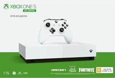 Игровая приставка Microsoft XBOX One S 1Tb All-Digital Edition White (NJP-00060) + Minecraft + Sea of Thieves + Frotnite